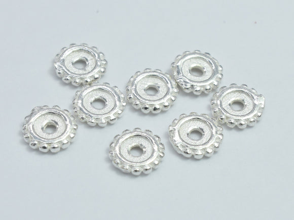 20pcs 925 Sterling Silver Beads, 4.8mm Spacer Beads, 4.8x1mm-BeadBeyond