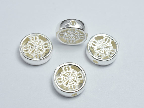 1pc 925 Sterling Silver Coin Beads, 11mm-BeadBeyond
