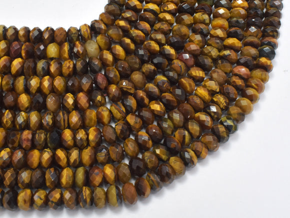 Tiger Eye Beads, 4x6mm Faceted Rondelle-Gems:Assorted Shape-BeadBeyond