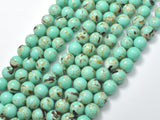 Shell Turquoise Howlite-Green, 8mm (8.5mm)-BeadBeyond