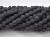 Matte Black Onyx Beads, Round, 8mm-Gems: Round & Faceted-BeadBeyond