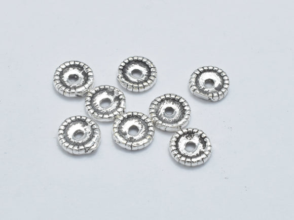20pcs 925 Sterling Silver Spacers-Antique Silver, 4mm Spacer-Metal Findings & Charms-BeadBeyond