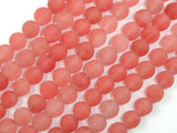 Matte Cherry Quartz Beads, 8mm (8.5mm) Round Beads-Gems: Round & Faceted-BeadBeyond