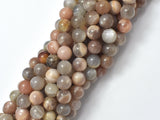 Sunstone Beads, Moonstone Beads, 8mm (8.5mm) Round-Gems: Round & Faceted-BeadBeyond