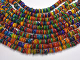 Mother of Pearl Beads, MOP, Multi Color 7-10mm Disc Chips, 32 Inch-BeadBeyond