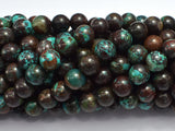 Natural Chrysocolla 8mm Round-BeadBeyond