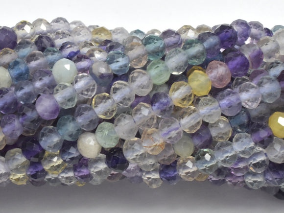 Fluorite Beads, Rainbow Fluorite, 2.3x3.2mm Micro Faceted Rondelle-Gems:Assorted Shape-BeadBeyond
