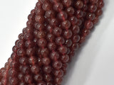 Strawberry Quartz, Lepidocrocite, 6mm Round-Gems: Round & Faceted-BeadBeyond