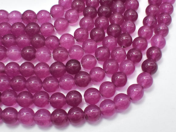 Jade Beads-Purple Red, 8mm Round Beads-Gems: Round & Faceted-BeadBeyond