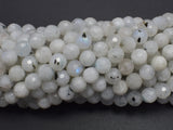 White Rainbow Moonstone, 6mm (6.5mm), Faceted Round-BeadBeyond