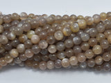 Gray Moonstone Beads, 6mm, Round Beads-BeadBeyond
