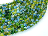 Agate Beads, Blue & Green, 6mm Faceted Round-Gems: Round & Faceted-BeadBeyond