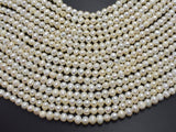 Fresh Water Pearl Beads-White Approx. 5.5-6.5mm Potato-BeadBeyond