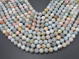 Beryl Beads, Morganite, Aquamarine, Heliodor, 10mm Round-Gems: Round & Faceted-BeadBeyond