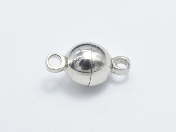 10pcs 6mm Magnetic Ball Clasp-Silver, Plated Brass-Metal Findings & Charms-BeadBeyond
