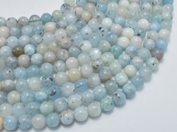 Aquamarine Beads,6mm (6.3mm) Round Beads-Gems: Round & Faceted-BeadBeyond