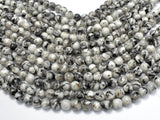 White Zebra Jasper, 8mm (8.3mm) Round Beads-Gems: Round & Faceted-BeadBeyond