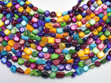 Mother of Pearl Beads, MOP, Multi Color 6-9mm Nugget-BeadBeyond