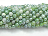 Mystic Coated Fire Agate- Green, 6mm Faceted-BeadBeyond