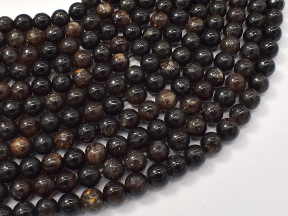 Golden Mica Beads, Biotite Mica, 6mm (6.5mm)-Gems: Round & Faceted-BeadBeyond