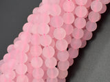 Matte Rose Quartz Beads, 8mm (8.4mm) Round beads-Gems: Round & Faceted-BeadBeyond
