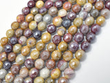 Mystic Coated Mookaite, 8mm Faceted Round, AB Coated-Gems: Round & Faceted-BeadBeyond