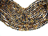 Tiger Eye, 8mm Star Cut Faceted Round-Gems: Round & Faceted-BeadBeyond