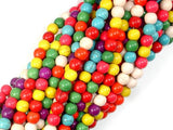 Howlite Beads, Multicolored, Round, 6mm-Gems: Round & Faceted-BeadBeyond
