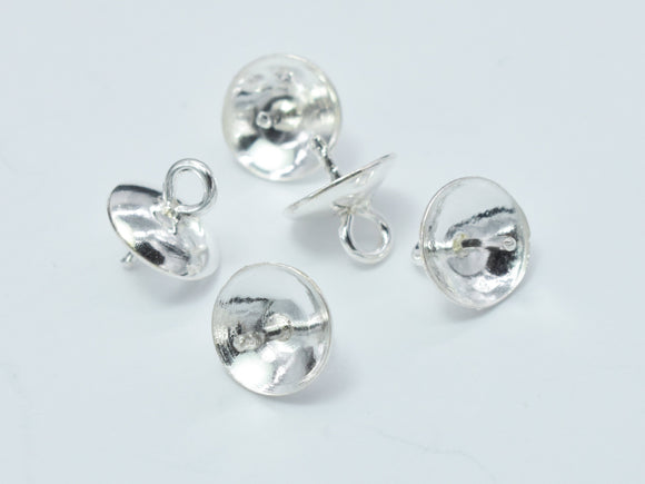 10pcs 925 Sterling silver Cup, 6x6.5mm, For half hole beads-Metal Findings & Charms-BeadBeyond
