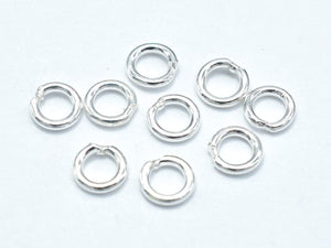 20pcs 925 Sterling Silver Jump Ring-Closed, 4mm, 0.8mm (20guage)-Metal Findings & Charms-BeadBeyond