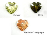 CZ beads, 16x16mm Faceted Heart-Cubic Zirconia-BeadBeyond