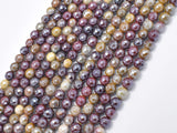 Mystic Coated Mookaite, 6mm Faceted Round Beads, AB Coated-Gems: Round & Faceted-BeadBeyond