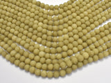 Matte Jade Beads, Olive Green, 6mm (6.5mm)-Gems: Round & Faceted-BeadBeyond