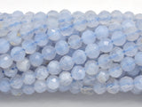 Blue Lace Agate, Blue Chalcedony, 3.5mm Micro Faceted-Gems: Round & Faceted-BeadBeyond