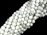 White Howlite Beads, Faceted Round, 6 mm-Gems: Round & Faceted-BeadBeyond