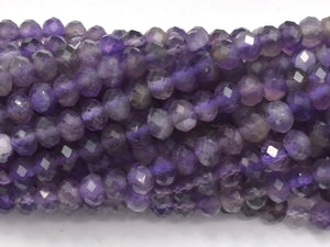 Amethyst Beads, 3x4mm Micro Faceted Rondelle-Gems:Assorted Shape-BeadBeyond