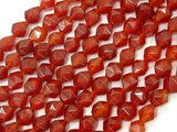 Carnelian Beads, 8mm (7.5mm) Star Cut Faceted Round Beads-Gems: Round & Faceted-BeadBeyond