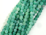 Matte Dragon Vein Agate - Green, 4mm Round Beads, 14 Inch-Agate: Round & Faceted-BeadBeyond