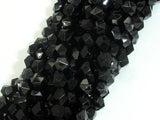 Black Onyx Beads, 6mm Star Cut Faceted Round, 14 Inch-Gems: Round & Faceted-BeadBeyond