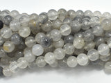 Gray Quartz Beads, Round, 8mm-BeadBeyond