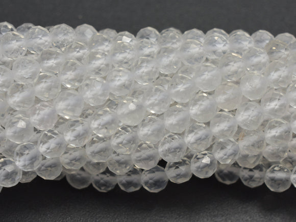 Clear Quartz 3.8mm Micro Faceted Round-BeadBeyond