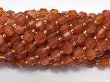 Carnelian Beads, 6mm Faceted Prism Double Point Cut-Gems: Round & Faceted-BeadBeyond
