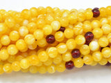 Amber Resin-Yellow, 6mm Round Beads, 23 Inch, Approx 108 beads-Gems: Round & Faceted-BeadBeyond