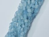 Aquamarine, 6x8mm Nugget Beads, 15.5 Inch-BeadBeyond
