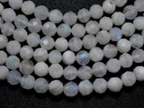 White Moonstone Beads, 4mm Micro Faceted-Gems: Round & Faceted-BeadBeyond