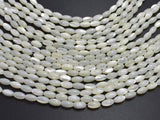 Mother of Pearl, MOP, White, 4x7mm Rice-BeadBeyond