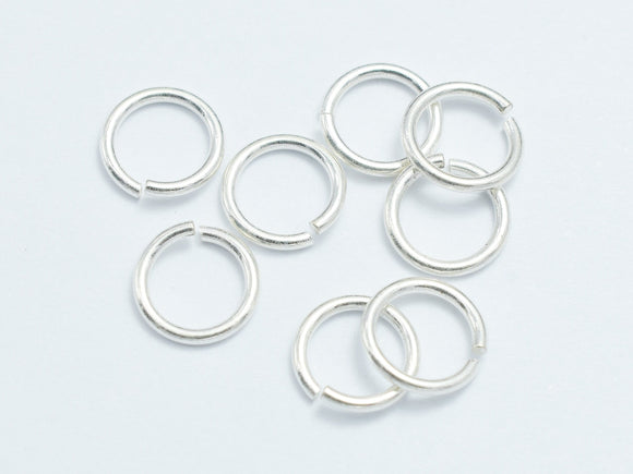 10pcs 925 Sterling Silver Opened Jump Ring, 8mm-BeadBeyond