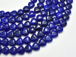 Jade - Blue 12mm Heart Beads, 15 Inch-BeadBeyond