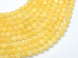 Yellow Jade Beads, Round, 6mm, 15 Inch-BeadBeyond