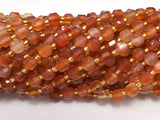 Carnelian Beads, 6mm Faceted Prism Double Point Cut-Gems: Round & Faceted-BeadBeyond